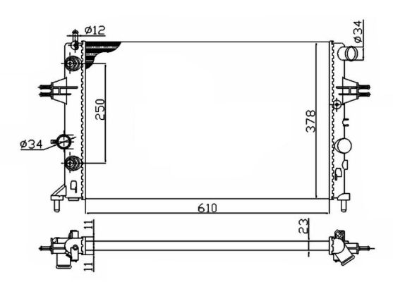 Radiatore, Raffreddamento motore - 50562A NRF