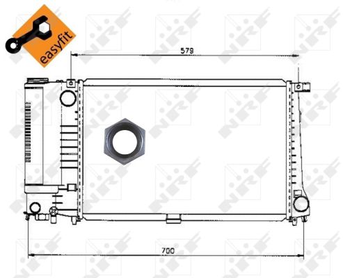 Radiator, engine cooling - 50568 NRF