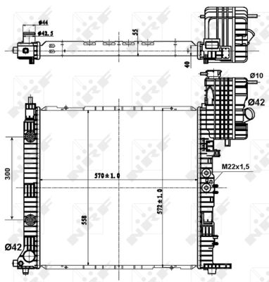 Radiator, engine cooling - 50581 NRF