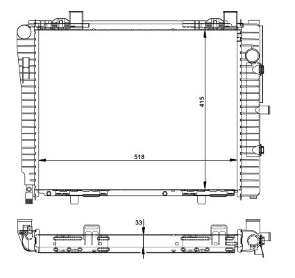 Radiator, engine cooling - 50593 NRF