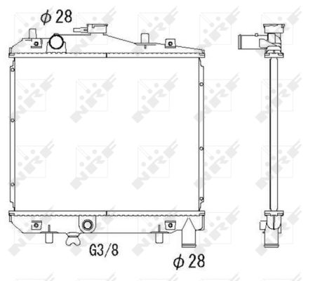 Radiatore, Raffreddamento motore - 506516 NRF