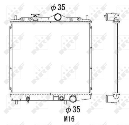 Radiatore, Raffreddamento motore - 506557 NRF