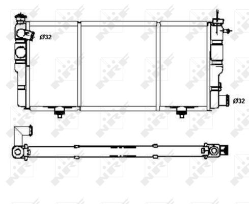 Radiator, engine cooling - 507120 NRF