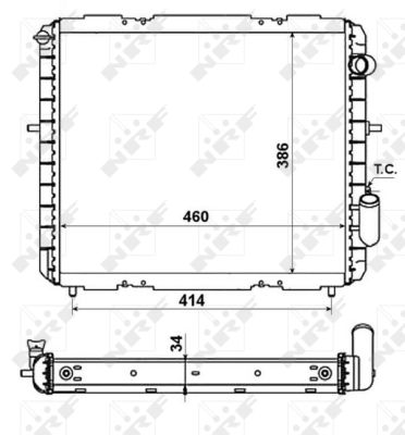 Radiator, engine cooling - 507345 NRF