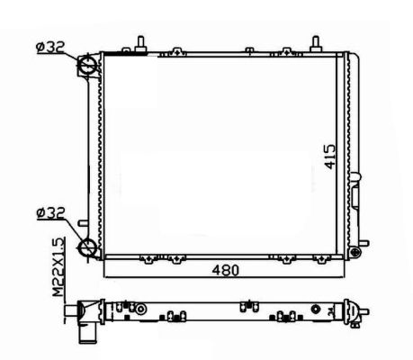 Radiator, engine cooling - 507352A NRF