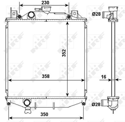 Radiator, engine cooling - 507644 NRF