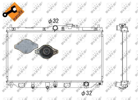 Radiator, engine cooling - 507728 NRF