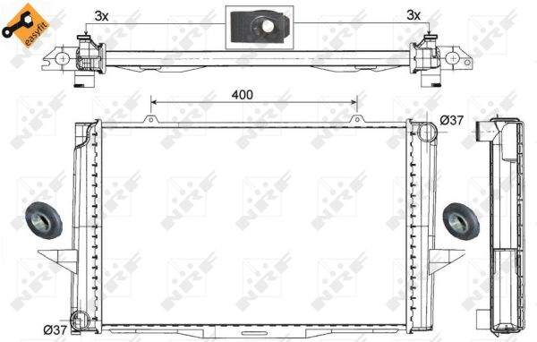 Radiator, engine cooling - 509509 NRF