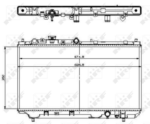 Radiatore, Raffreddamento motore - 509512 NRF