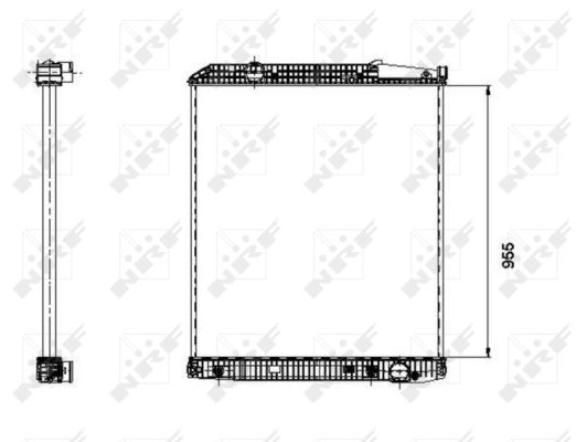 Radiator, engine cooling - 509577 NRF