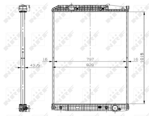 Radiator, engine cooling - 509578 NRF