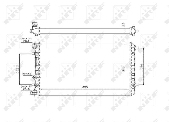 Radiatore, Raffreddamento motore - 509644 NRF