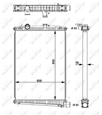 Radiator, engine cooling - 509679 NRF