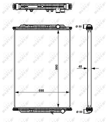 Radiator, engine cooling - 509725 NRF