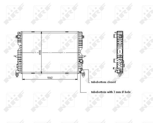 Radiator, engine cooling - 509729 NRF