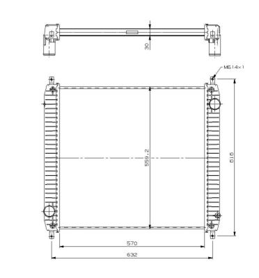 Radiator, engine cooling - 509779 NRF