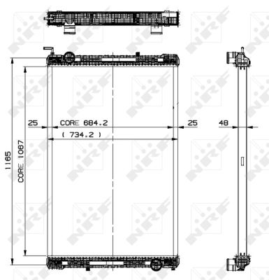Radiator, engine cooling - 509885 NRF