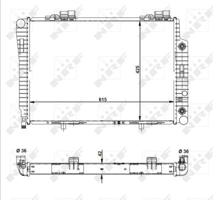 Radiator, engine cooling - 51281 NRF