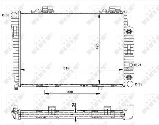 Radiator, engine cooling - 51282 NRF