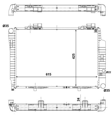 Radiator, engine cooling - 51284 NRF