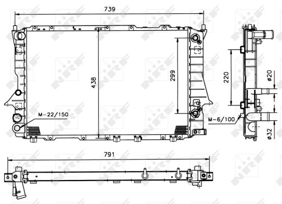 Radiator, engine cooling - 51317 NRF