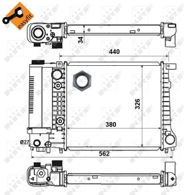 Radiator, engine cooling - 51352 NRF