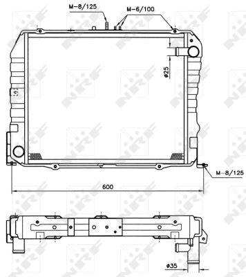 Radiator, engine cooling - 513962 NRF