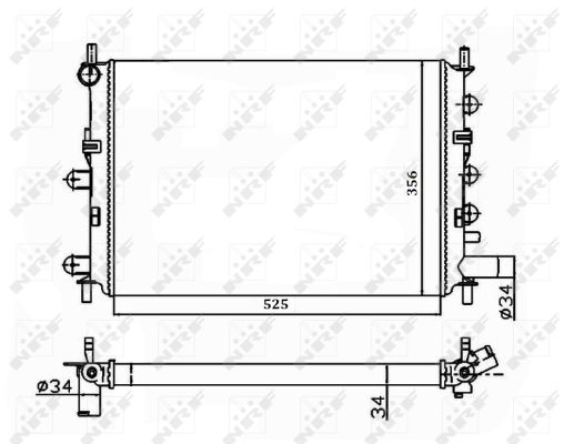 Radiatore, Raffreddamento motore - 514436A NRF