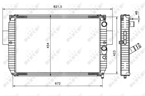 Radiatore, Raffreddamento motore - 51564 NRF