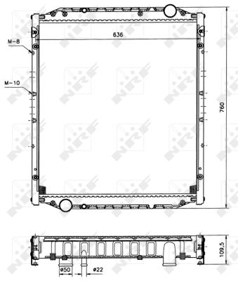 Radiator, engine cooling - 51590 NRF