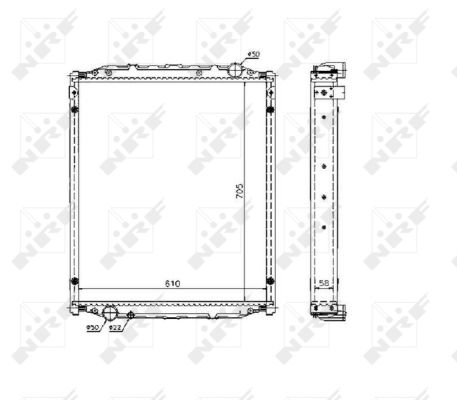 Radiator, engine cooling - 51604 NRF