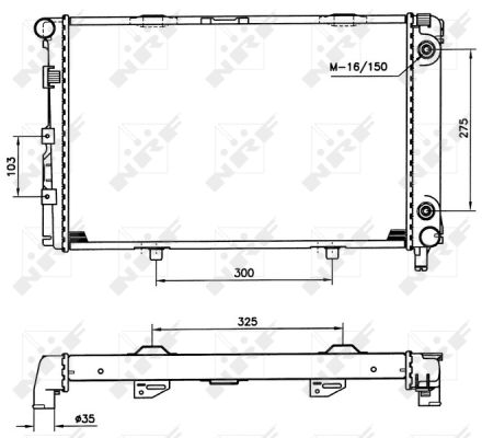 Radiatore, Raffreddamento motore - 516580 NRF