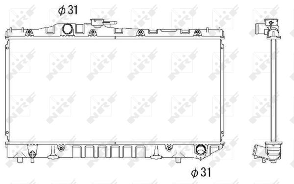 Radiator, engine cooling - 516712 NRF
