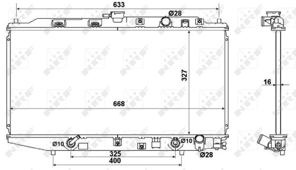 Radiatore, Raffreddamento motore - 516728 NRF