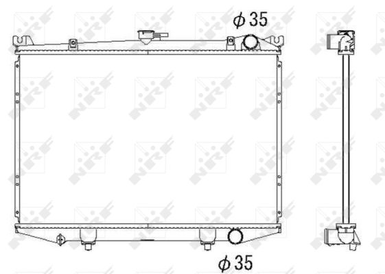 Radiator, engine cooling - 516842 NRF