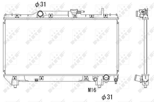 Radiator, engine cooling - 517590 NRF