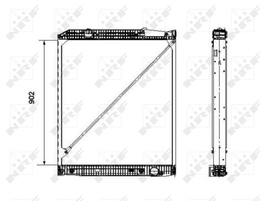 Radiator, engine cooling - 519576 NRF