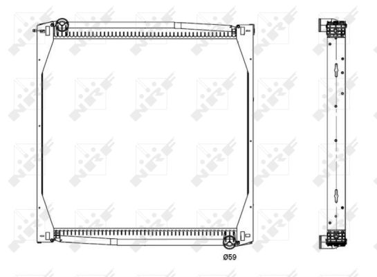 Radiator, engine cooling - 519587 NRF