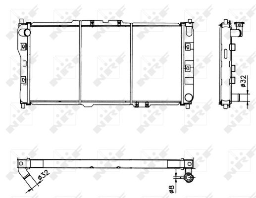 Radiator, engine cooling - 52017 NRF