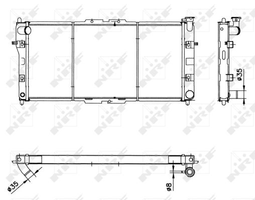 Radiator, engine cooling - 52020 NRF