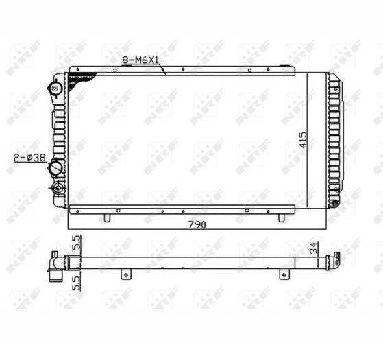 Radiator, engine cooling - 52062A NRF