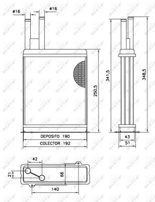 Heat Exchanger, interior heating - 52066 NRF