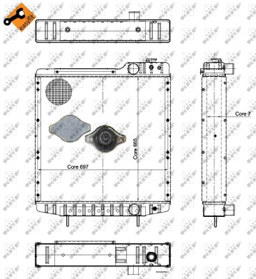 Radiator, engine cooling - 52130 NRF