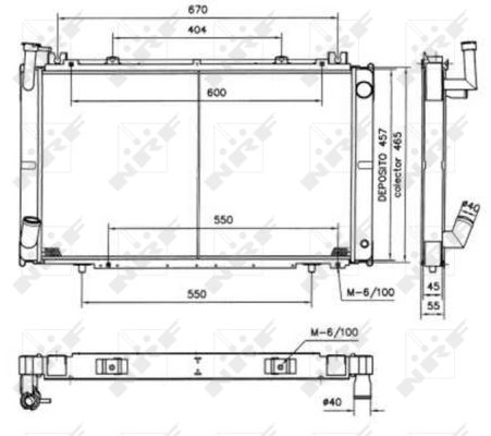 Radiator, engine cooling - 52154 NRF