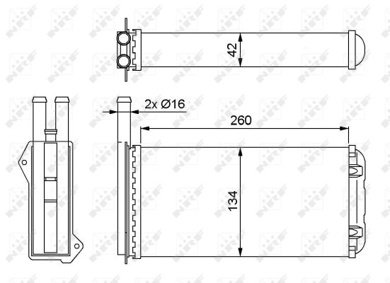 Heat Exchanger, interior heating - 52220 NRF