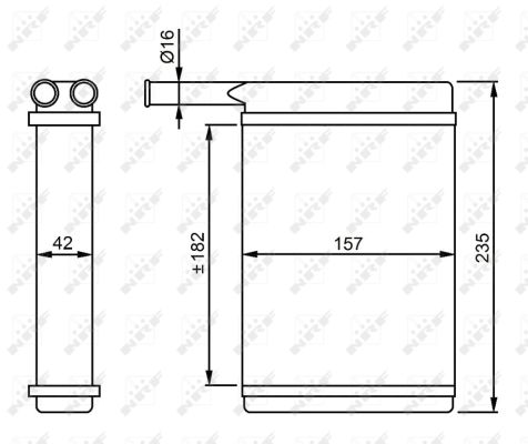 Heat Exchanger, interior heating - 52221 NRF