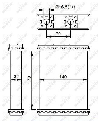 Heat Exchanger, interior heating - 52230 NRF