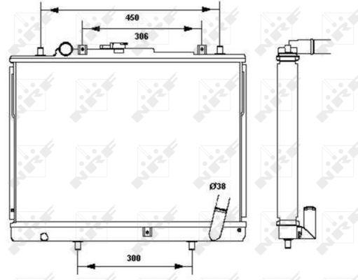 Radiator, engine cooling - 52233 NRF