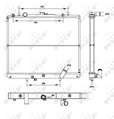 Radiator, engine cooling - 52234 NRF