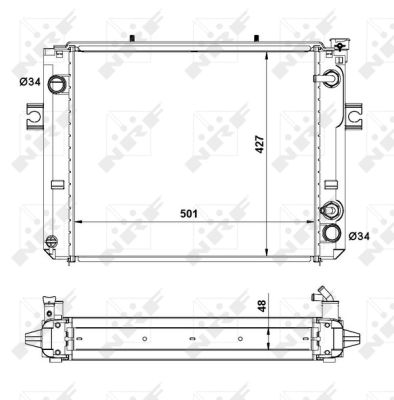 Radiator, engine cooling - 52278A NRF